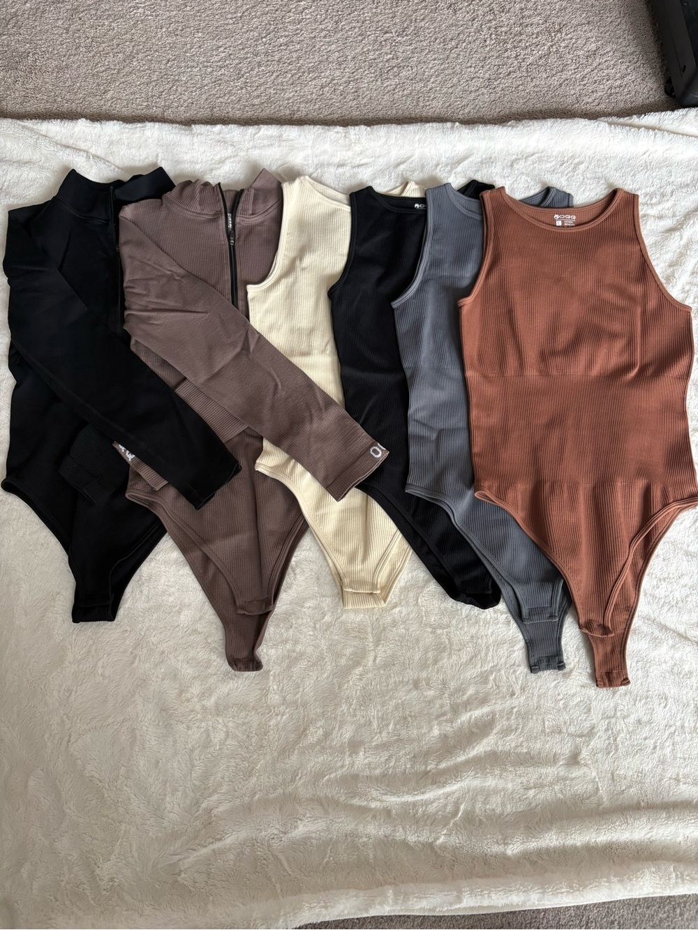 Compression Ribbed Tank Bodysuits and Ribbed Long Sleeve Bodysuits - Picture 1 of 1